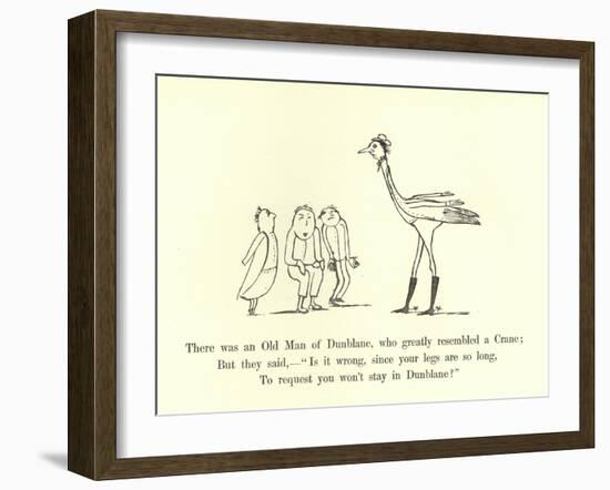 There Was an Old Man of Dunblane, Who Greatly Resembled a Crane-Edward Lear-Framed Giclee Print