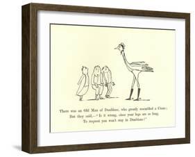 There Was an Old Man of Dunblane, Who Greatly Resembled a Crane-Edward Lear-Framed Giclee Print