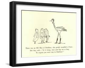 There Was an Old Man of Dunblane, Who Greatly Resembled a Crane-Edward Lear-Framed Giclee Print