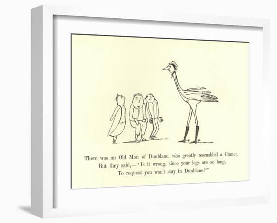 There Was an Old Man of Dunblane, Who Greatly Resembled a Crane-Edward Lear-Framed Giclee Print