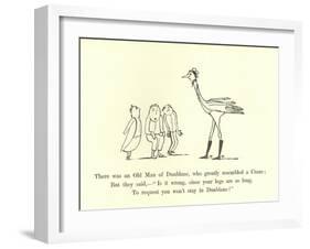 There Was an Old Man of Dunblane, Who Greatly Resembled a Crane-Edward Lear-Framed Giclee Print