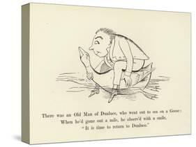 There Was an Old Man of Dunluce, Who Went Out to Sea on a Goose-Edward Lear-Stretched Canvas