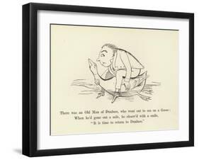 There Was an Old Man of Dunluce, Who Went Out to Sea on a Goose-Edward Lear-Framed Giclee Print