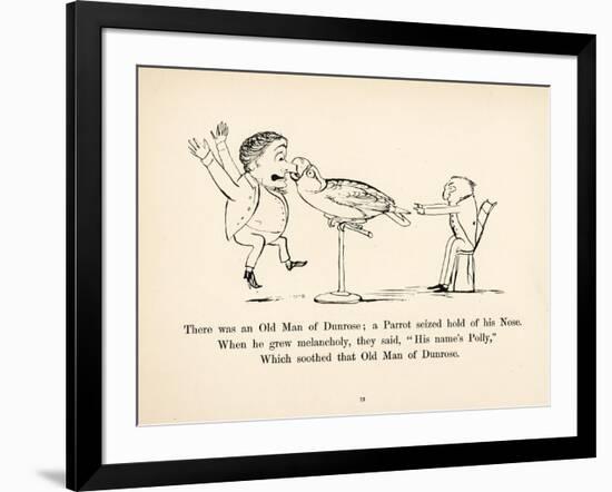 There was an Old Man of Dunrose-Edward Lear-Framed Art Print