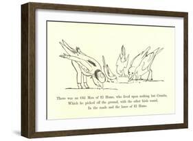 There Was an Old Man of El Hums, Who Lived Upon Nothing But Crumbs-Edward Lear-Framed Giclee Print