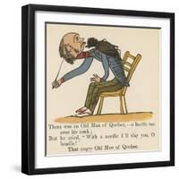 There Was an Old Man of Quebec- a Beetle Ran over His Neck-Edward Lear-Framed Giclee Print