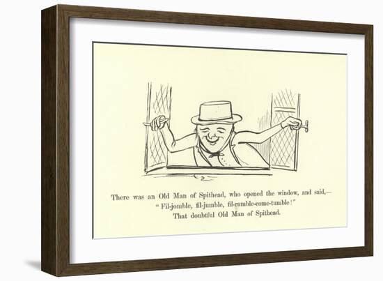 There Was an Old Man of Spithead-Edward Lear-Framed Giclee Print