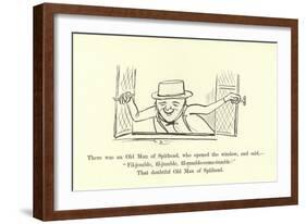 There Was an Old Man of Spithead-Edward Lear-Framed Giclee Print