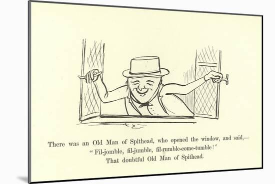 There Was an Old Man of Spithead-Edward Lear-Mounted Giclee Print