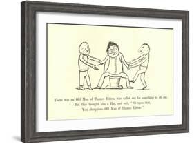 There Was an Old Man of Thames Ditton, Who Called Out for Something to Sit On-Edward Lear-Framed Giclee Print