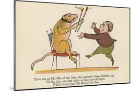 There Was an Old Man of the Cape, Who Possessed a Large Barbary Ape-Edward Lear-Mounted Giclee Print