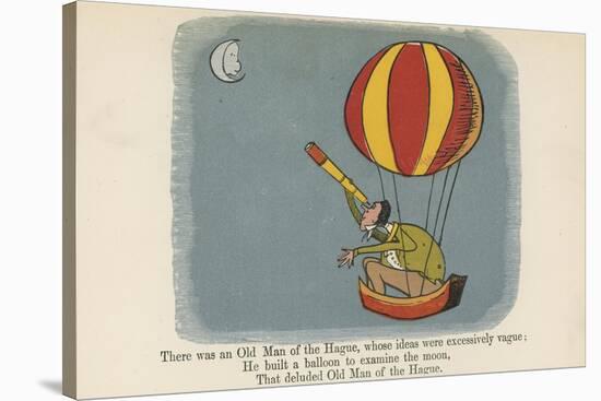 There Was an Old Man of the Hague, Whose Ideas Were Excessively Vague-Edward Lear-Stretched Canvas