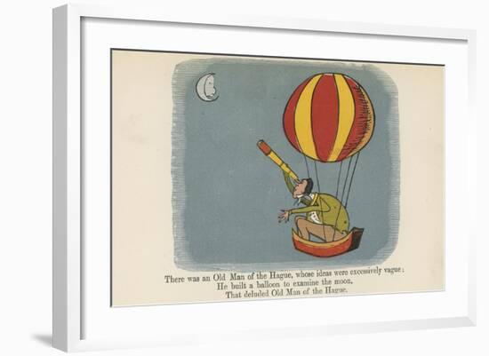 There Was an Old Man of the Hague, Whose Ideas Were Excessively Vague-Edward Lear-Framed Giclee Print