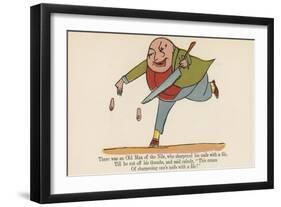 There Was an Old Man of the Nile, Who Sharpened His Nails with a File-Edward Lear-Framed Giclee Print