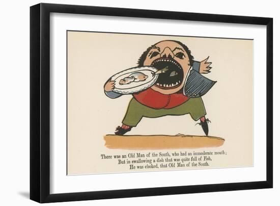 There Was an Old Man of the South, Who Had an Immoderate Mouth-Edward Lear-Framed Giclee Print