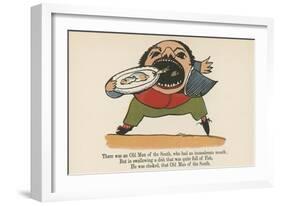 There Was an Old Man of the South, Who Had an Immoderate Mouth-Edward Lear-Framed Giclee Print