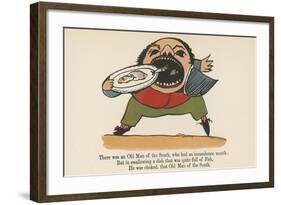 There Was an Old Man of the South, Who Had an Immoderate Mouth-Edward Lear-Framed Giclee Print