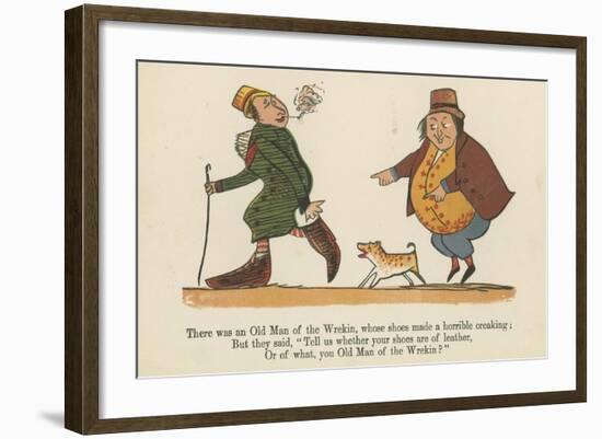 There Was an Old Man of the Wreking, Whose Shoes Made a Horrible Creaking-Edward Lear-Framed Giclee Print