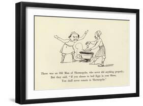 There Was an Old Man of Thermopylae, Who Never Did Anything Properly-Edward Lear-Framed Giclee Print