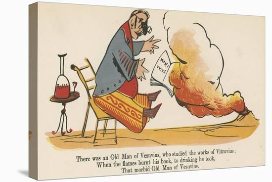 There Was an Old Man of Vesuvius, Who Studied the Works of Vitruvius-Edward Lear-Stretched Canvas