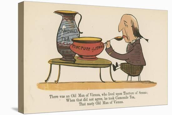 There Was an Old Man of Vienna, Who Lived Upon Tincture of Senna-Edward Lear-Stretched Canvas