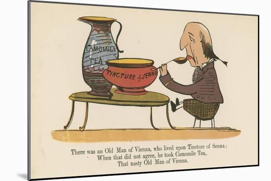 There Was an Old Man of Vienna, Who Lived Upon Tincture of Senna-Edward Lear-Mounted Giclee Print