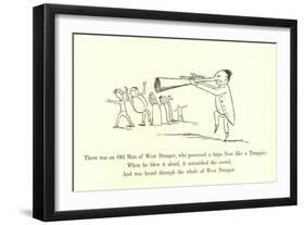 There Was an Old Man of West Dumpet, Who Possessed a Large Nose Like a Trumpet-Edward Lear-Framed Giclee Print