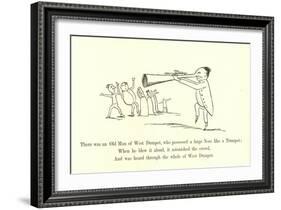 There Was an Old Man of West Dumpet, Who Possessed a Large Nose Like a Trumpet-Edward Lear-Framed Giclee Print