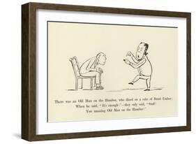 There Was an Old Man on the Humber, Who Dined on a Cake of Burnt Umber-Edward Lear-Framed Giclee Print