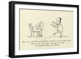 There Was an Old Man on the Humber, Who Dined on a Cake of Burnt Umber-Edward Lear-Framed Giclee Print
