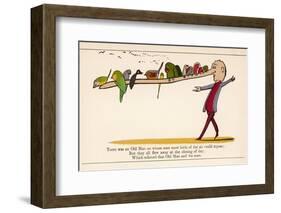 There was an Old Man on Whose Nose Most Birds of the Air Could Repose-Edward Lear-Framed Photographic Print