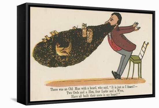 There Was an Old Man with a Beard, Who Said, 'It Is Just as I Feared!'-Edward Lear-Framed Stretched Canvas