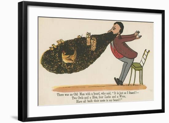 There Was an Old Man with a Beard, Who Said, 'It Is Just as I Feared!'-Edward Lear-Framed Giclee Print