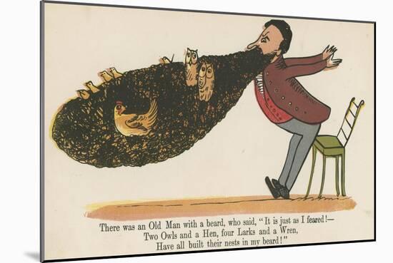 There Was an Old Man with a Beard, Who Said, 'It Is Just as I Feared!'-Edward Lear-Mounted Giclee Print