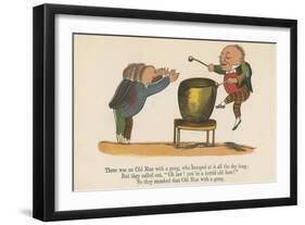 There Was an Old Man with a Gong, Who Bumped at it All the Day Long-Edward Lear-Framed Giclee Print