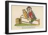 There Was an Old Man with an Owl, Who Continued to Bother and Howl-Edward Lear-Framed Giclee Print