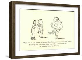 There Was an Old Person of Barnes, Whose Garments Were Covered with Darns-Edward Lear-Framed Giclee Print