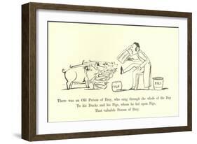 There Was an Old Person of Bray, Who Sang Through the Whole of the Day-Edward Lear-Framed Giclee Print