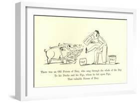 There Was an Old Person of Bray, Who Sang Through the Whole of the Day-Edward Lear-Framed Giclee Print