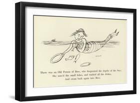 There Was an Old Person of Bree, Who Frequented the Depths of the Sea-Edward Lear-Framed Giclee Print