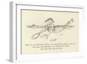 There Was an Old Person of Bree, Who Frequented the Depths of the Sea-Edward Lear-Framed Giclee Print