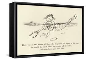 There Was an Old Person of Bree, Who Frequented the Depths of the Sea-Edward Lear-Framed Stretched Canvas