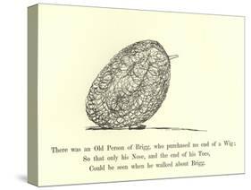 There Was an Old Person of Brigg, Who Purchased No End of a Wig-Edward Lear-Stretched Canvas