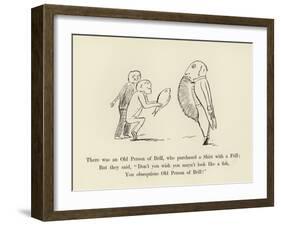 There Was an Old Person of Brill, Who Purchased a Shirt with a Frill-Edward Lear-Framed Giclee Print