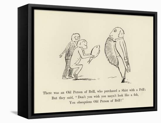 There Was an Old Person of Brill, Who Purchased a Shirt with a Frill-Edward Lear-Framed Stretched Canvas