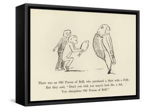 There Was an Old Person of Brill, Who Purchased a Shirt with a Frill-Edward Lear-Framed Stretched Canvas