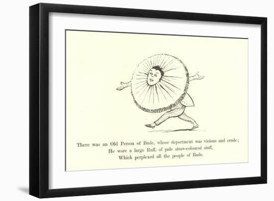 There Was an Old Person of Bude, Whose Deportment Was Vicious and Crude-Edward Lear-Framed Giclee Print