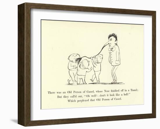 There Was an Old Person of Cassel, Whose Nose Finished Off in a Tassel-Edward Lear-Framed Giclee Print