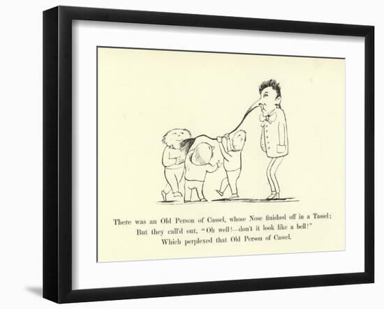 There Was an Old Person of Cassel, Whose Nose Finished Off in a Tassel-Edward Lear-Framed Giclee Print