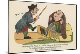 There Was an Old Person of Cheadle Was Put in the Stocks by the Beadle-Edward Lear-Mounted Giclee Print